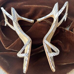 Jimmy Choo Snakeskin Heels, Size US 9